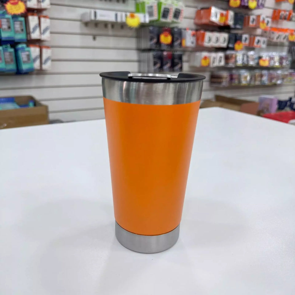 Copo Térmico Aço Inox Isolamento com tampa e abridor 473ml