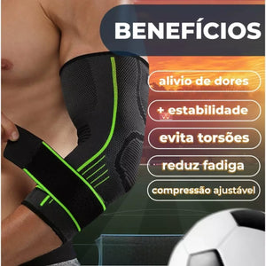 Cotoveleira Ortopédica Compressão Ajustável Academia Epicondlilite Fitness
