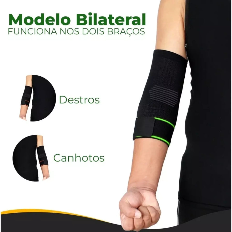 Cotoveleira Ortopédica Compressão Ajustável Academia Epicondlilite Fitness