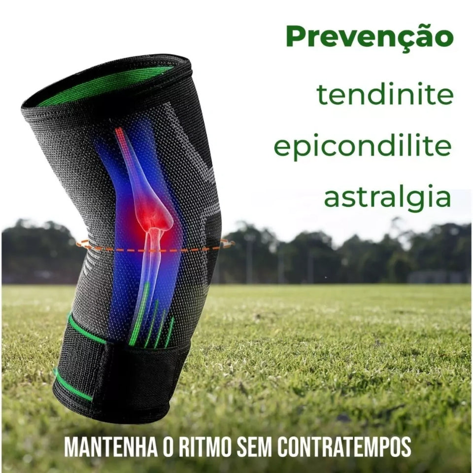 Cotoveleira Ortopédica Compressão Ajustável Academia Epicondlilite Fitness