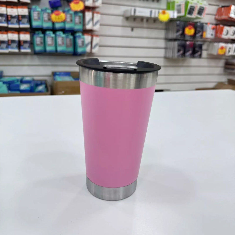Copo Térmico Aço Inox Isolamento com tampa e abridor 473ml